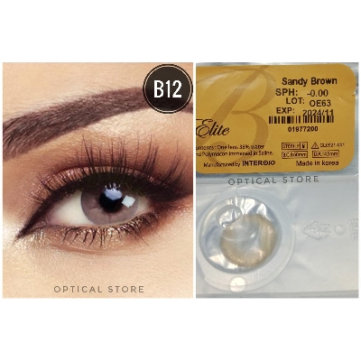 Picture of Bella Sandy Brown Elite Color Contact Lens with Regular Kit Box. For men,women/Unisex. Bella Elite Series. #sandy.Brown