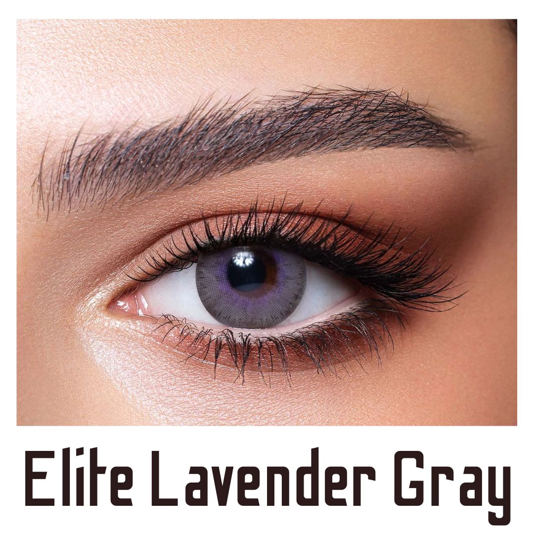 Picture of Bella Lavender Gray Elite Color Contact Lens with Regular Kit Box. For men,women/Unisex. Bella Elite Series. #Lavender.Gray
