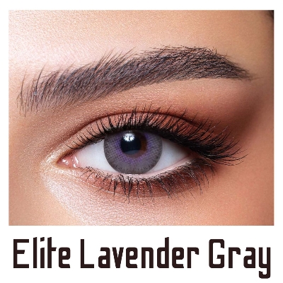 Picture of Bella Lavender Gray Elite Color Contact Lens with Regular Kit Box. For men,women/Unisex. Bella Elite Series. #Lavender.Gray