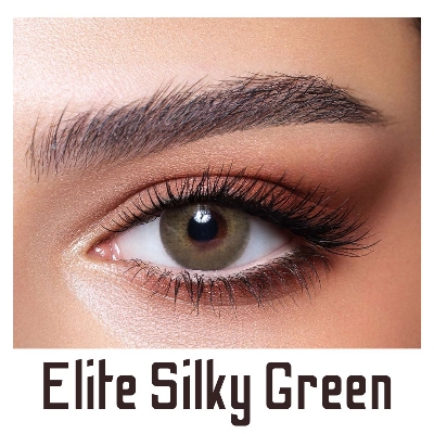 Picture of Bella Silky Green Elite Color Contact Lens with Regular Kit Box. For men,women/Unisex. Bella Elite Series. #silky.green