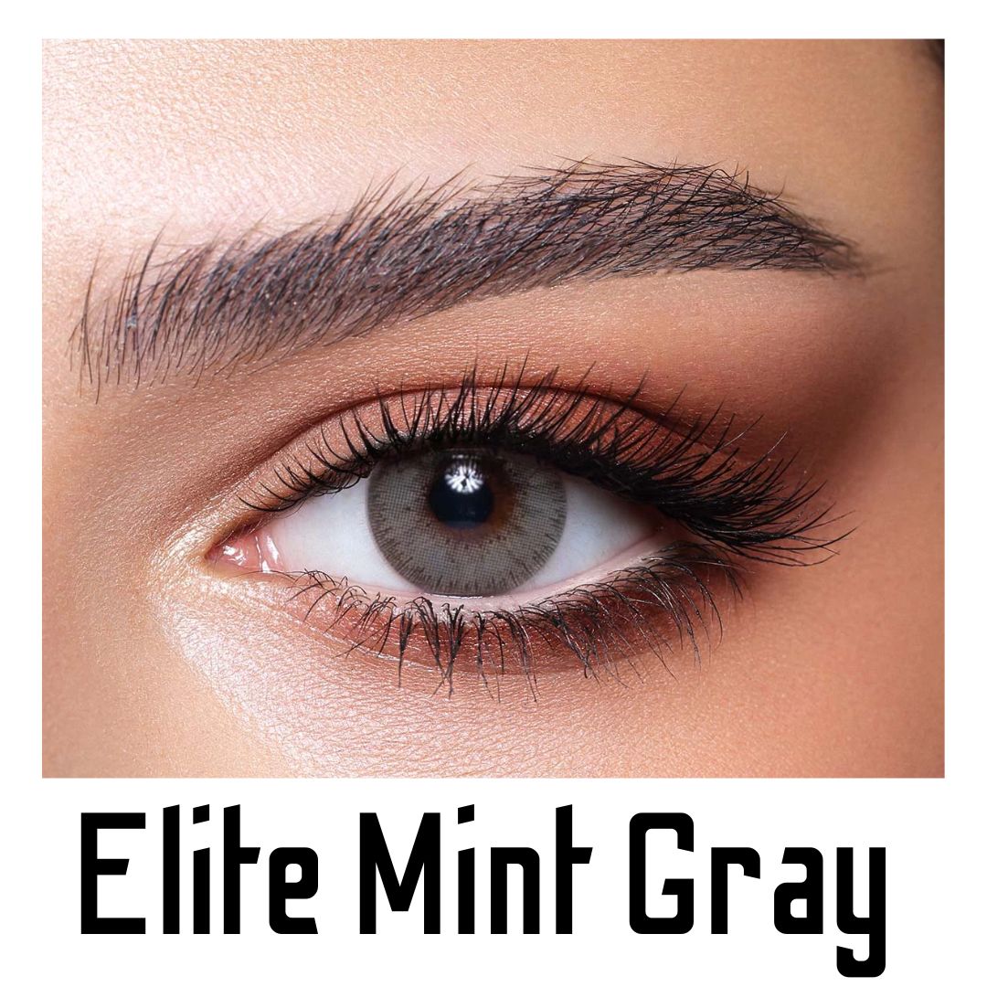 Picture of Bella Mint Gray Elite Color Contact Lens with Regular Kit Box. For men,women/Unisex. Bella Elite Series. #mint.gray