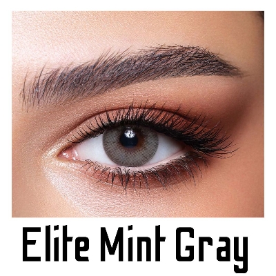 Picture of Bella Mint Gray Elite Color Contact Lens with Regular Kit Box. For men,women/Unisex. Bella Elite Series. #mint.gray