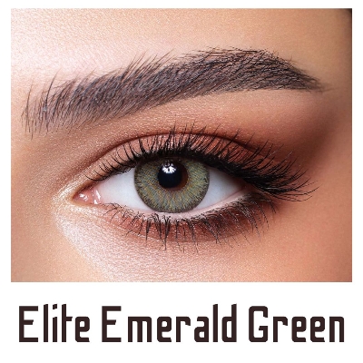 Picture of Bella Emerald Green Elite Color Contact Lens with Regular Kit Box. For men,women/Unisex. Bella Elite Series. #emerald.green
