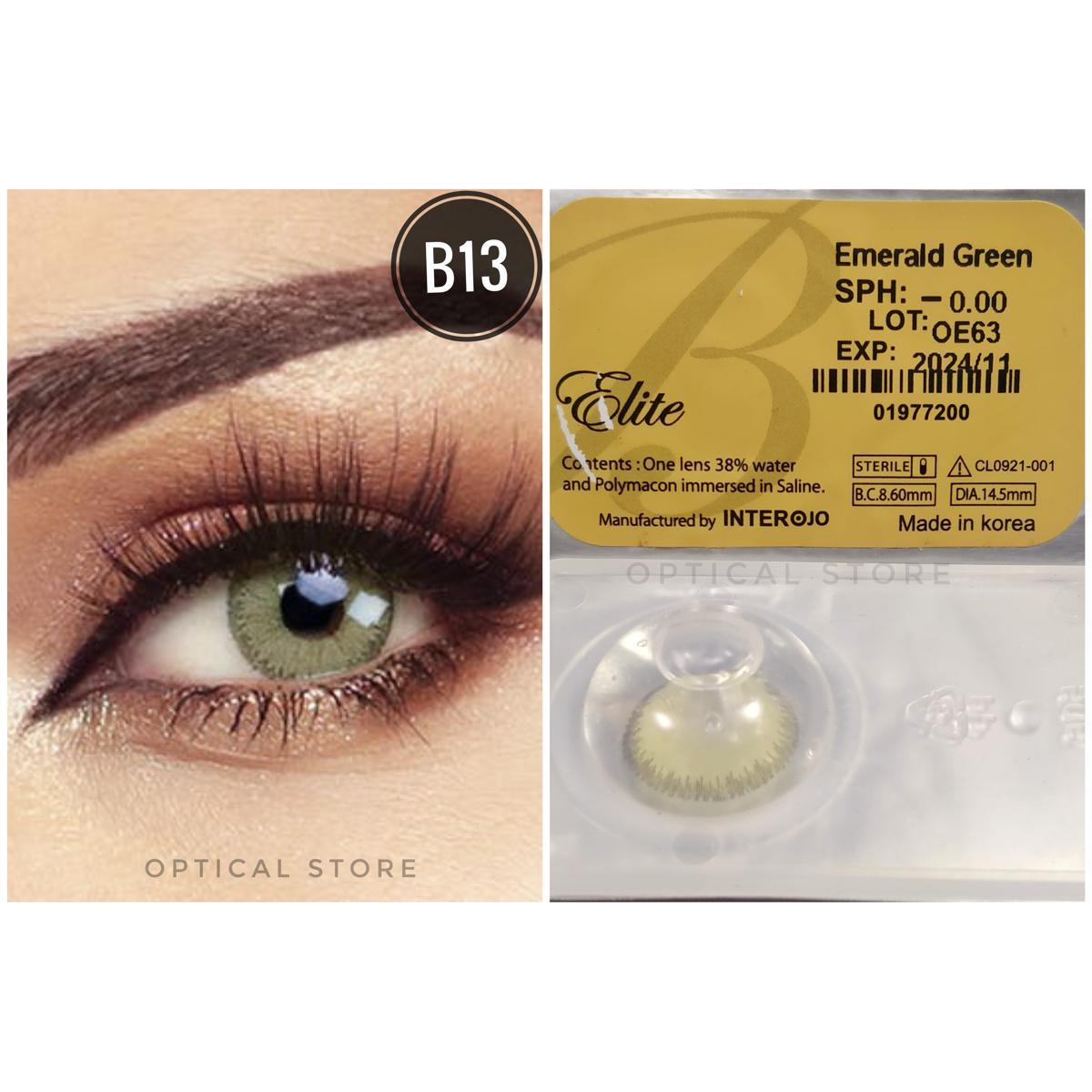 Picture of Bella Emerald Green Elite Color Contact Lens with Regular Kit Box. For men,women/Unisex. Bella Elite Series. #emerald.green