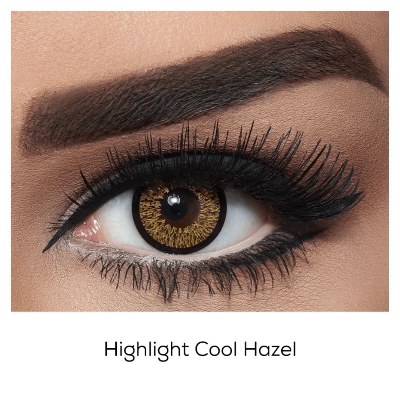 Picture of Bella Cool Hazel Highlight Color Contact Lens with Regular Kit Box. For men,women/Unisex. Bella Highlight Series. #cool.hazel
