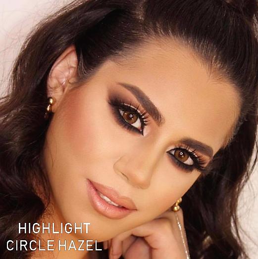 Picture of Bella Cool Hazel Highlight Color Contact Lens with Regular Kit Box. For men,women/Unisex. Bella Highlight Series. #cool.hazel