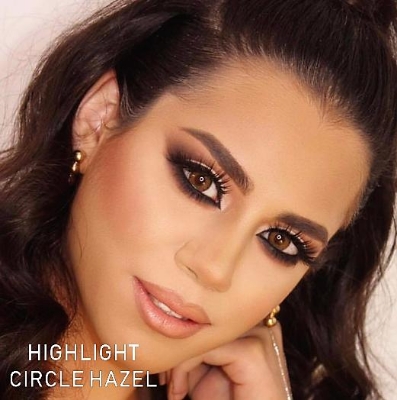Picture of Bella Cool Hazel Highlight Color Contact Lens with Regular Kit Box. For men,women/Unisex. Bella Highlight Series. #cool.hazel