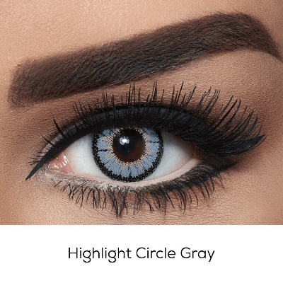 Picture of Bella Circle Gray Highlight Color Contact Lens with Regular Kit Box. For men,women/Unisex. Bella Highlight Series. #circle.gray