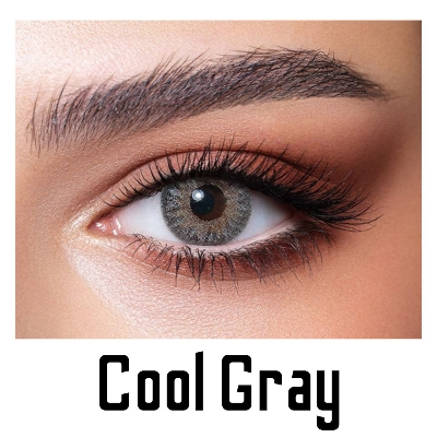 Picture of Bella Cool Gray Highlight Color Contact Lens with Regular Kit Box. For men,women/Unisex. Bella Highlight Series. #cool.Gray