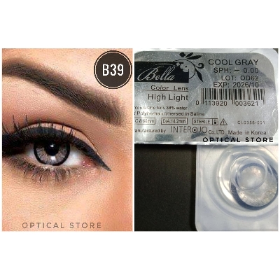 Picture of Bella Cool Gray Highlight Color Contact Lens with Regular Kit Box. For men,women/Unisex. Bella Highlight Series. #cool.Gray