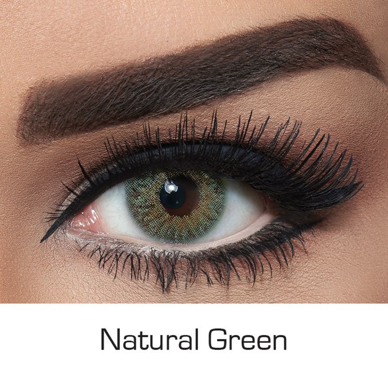 Picture of Bella Green Natural Color Contact Lens with Regular Kit Box. For men,women/Unisex. Bella Natural Series. #green