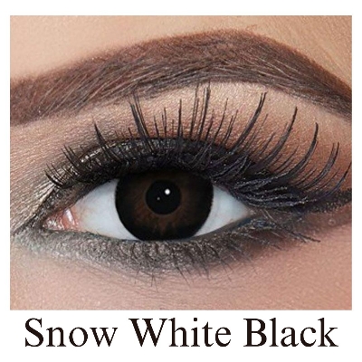 Picture of Bella Black Snow White Color Contact Lens with Regular Kit Box. For men,women/Unisex. Bella Snow White Series. #sw.Black