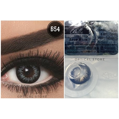 Picture of Bella Gray Snow White Color Contact Lens with Regular Kit Box. For men,women/Unisex. Bella Snow White Series. #sw.gray