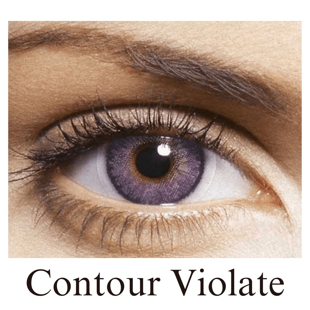Picture of Bella Violet Contour Color Contact Lens with Regular Kit Box. For men,women/Unisex. Bella Contour Series. #c.violet