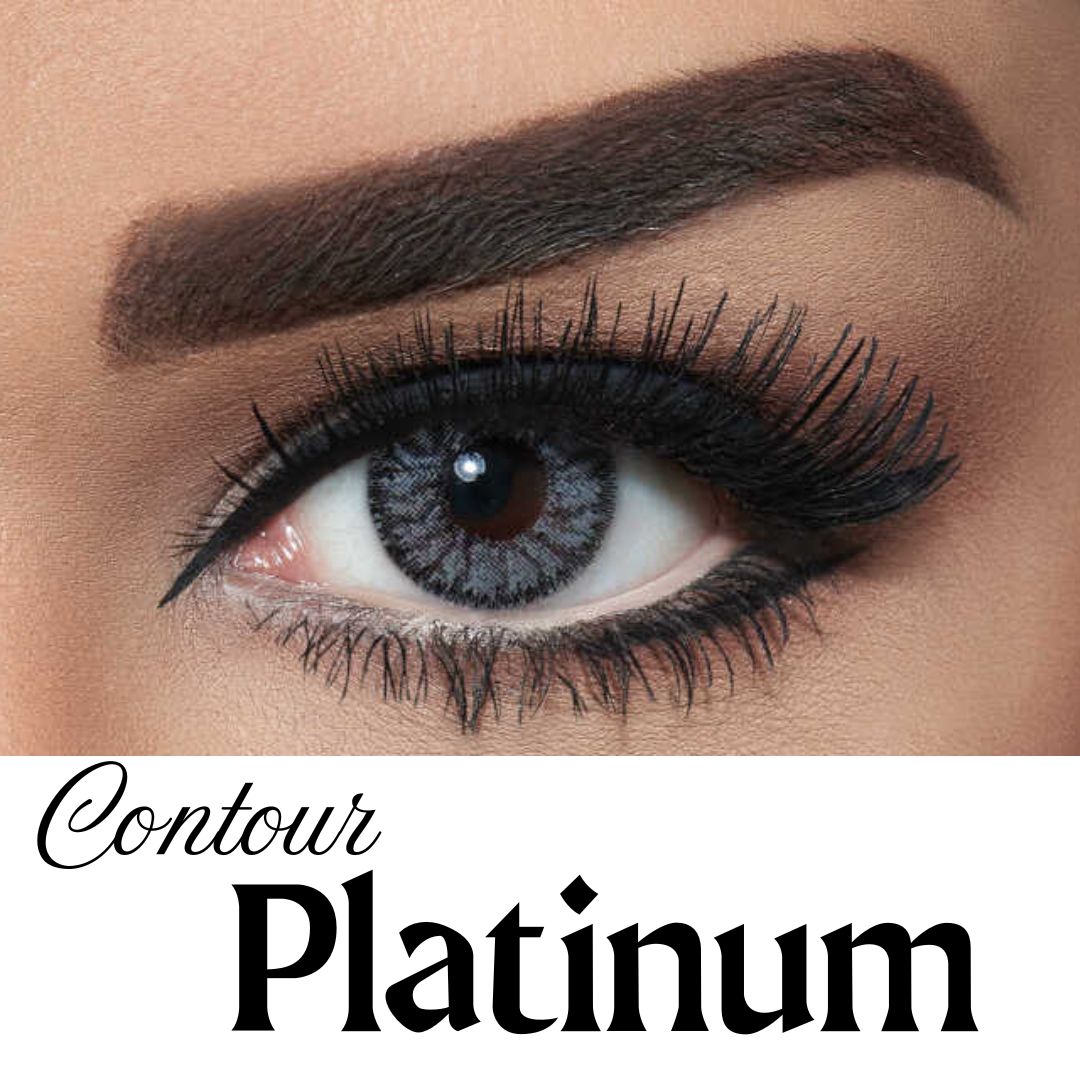 Picture of Bella Contour Platinum Natural Color Contact Lens with Regular Kit Box. For men,women/Unisex. Bella Contour Series. #platinum