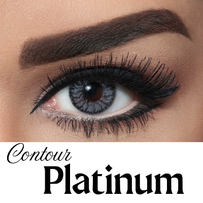 Picture of Bella Contour Platinum Natural Color Contact Lens with Regular Kit Box. For men,women/Unisex. Bella Contour Series. #platinum