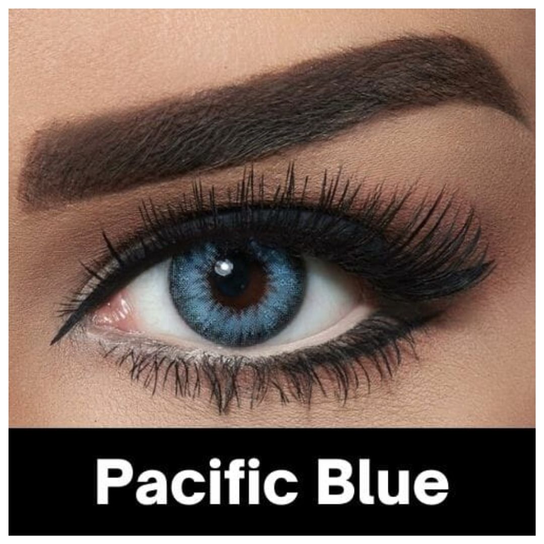 Picture of Bella Pacific Blue Diamond Color Contact Lens with Regular Kit Box. For men,women/Unisex. Bella Diamond Series. #pacific.blue