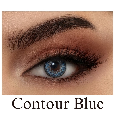Picture of Bella Blue Contour Color Contact Lens with Regular Kit Box. For men,women/Unisex. Bella Contour Series. #c.blue