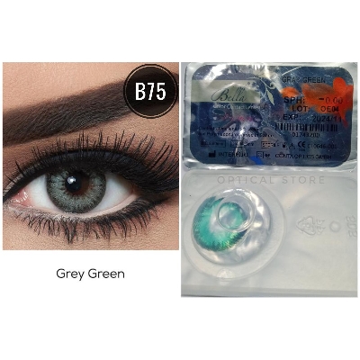 Picture of Bella Gray Green Diamond Color Contact Lens with Regular Kit Box. For men,women/Unisex. Bella Diamond Series. #gray.green
