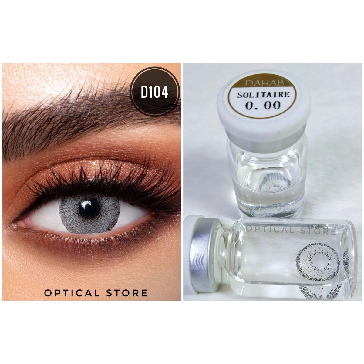Picture of DAHAB Solitaire Color Contact Lens With Regular Kit Box. Dahab Gold Collection. #solitare.