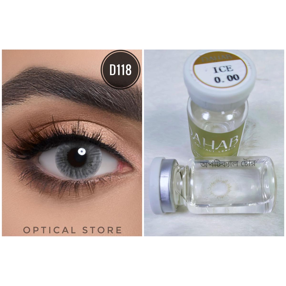 Picture of DAHAB ICE Color Contact Lens With Regular Kit Box. Dahab Gold Collection. #ice