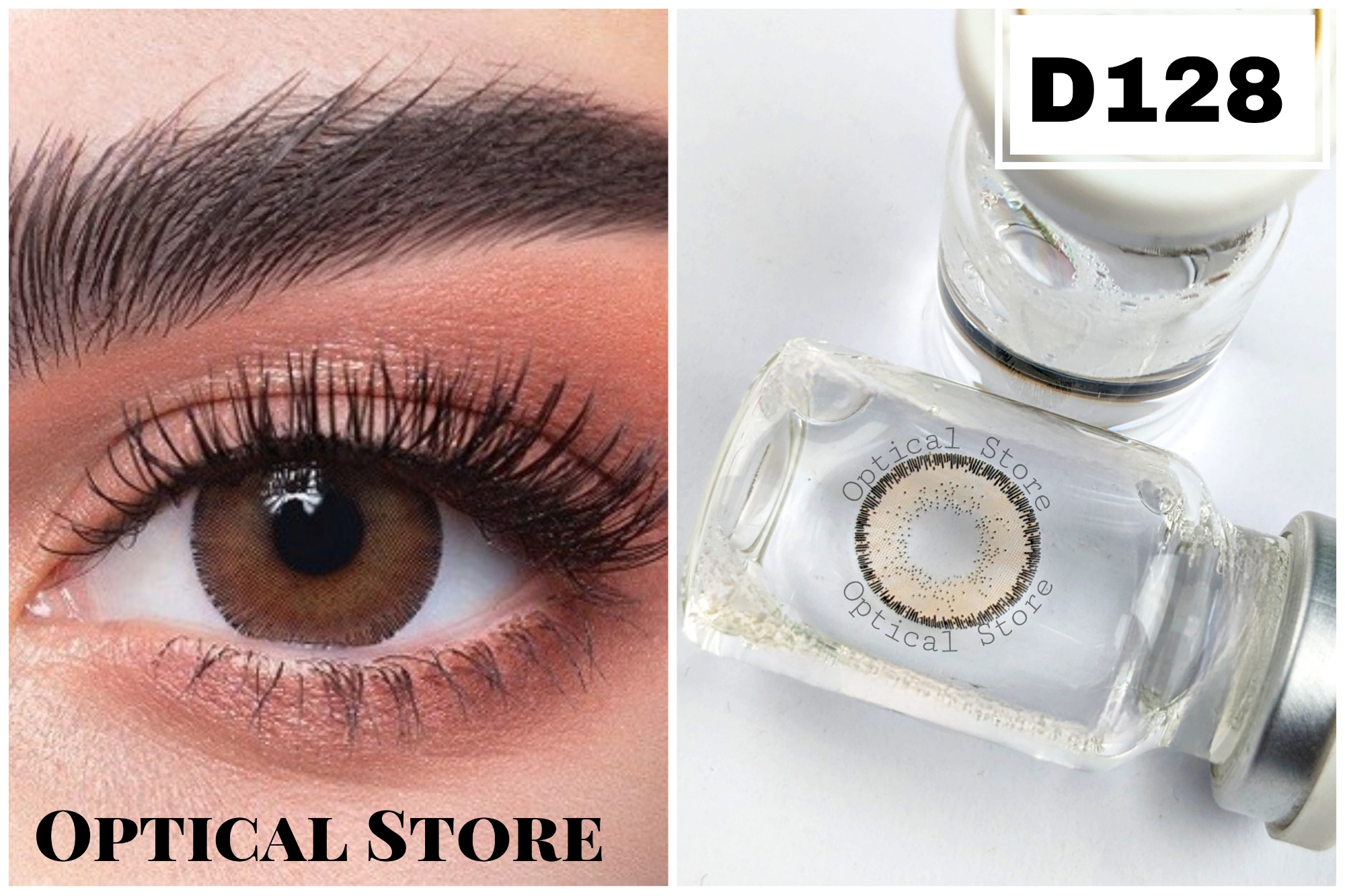 Picture of DAHAB ARGAN Color contact lens with kit box. Dahab Platinum Collection #argan