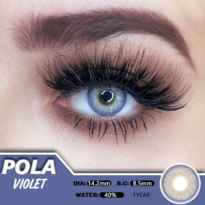 Picture of KSSEYE pola violet Color Contact Lens with kit box For Men,Women/Unisex. Ksseye Pola Series. #polaViolet