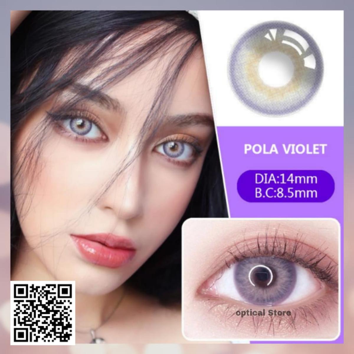 Picture of KSSEYE pola violet Color Contact Lens with kit box For Men,Women/Unisex. Ksseye Pola Series. #polaViolet