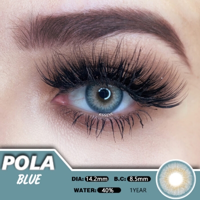 Picture of KSSEYE Pola Blue Color Contact Lens with regular kit box. Ksseye Pola Series. #polablue