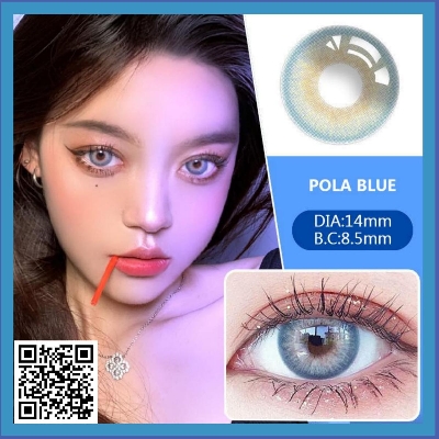 Picture of KSSEYE Pola Blue Color Contact Lens with regular kit box. Ksseye Pola Series. #polablue