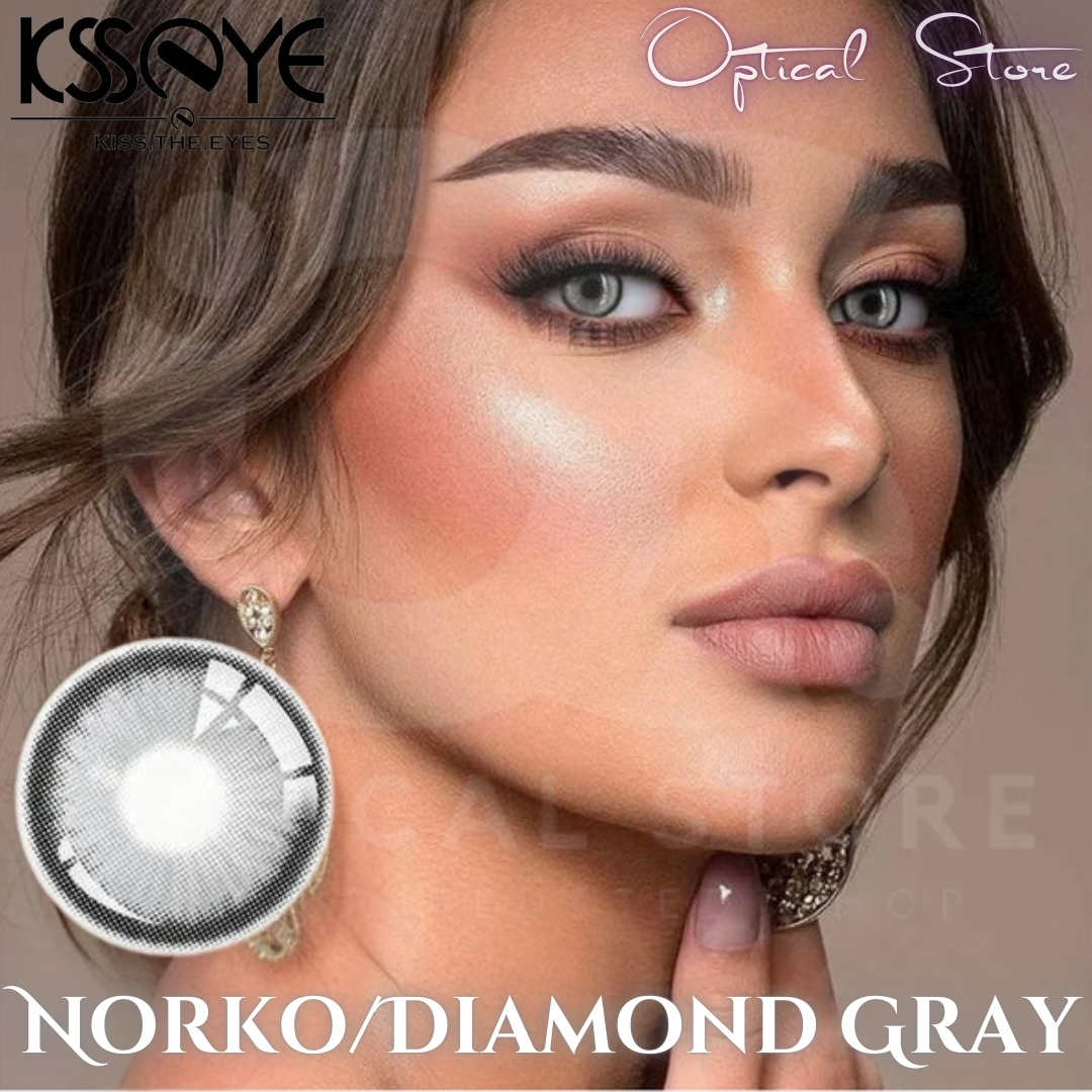 Picture of KSSEYE Diamond/Norko Gray Color Contact Lens With Regular Kit Box for Men & Women. Ksseye Diamond Series. #norkogray
