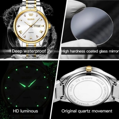 Picture of OLEVS Fashion Men's Quartz Watches || OLEVS 5563 Premium Quality water resistant Watch For Men