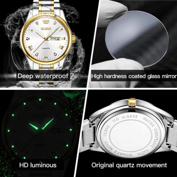 Picture of OLEVS Fashion Men's Quartz Watches || OLEVS 5563 Premium Quality water resistant Watch For Men