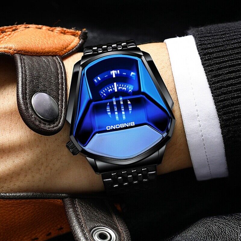 Picture of Binbond Quartz Men'S Watch Trend Market Watch Style Locomotive Concept Watch Men || Binbond Golden Quartz Men'S Watch - Watch