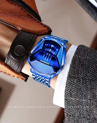 Picture of Binbond Quartz Men'S Watch Trend Market Watch Style Locomotive Concept Watch Men || Binbond Golden Quartz Men'S Watch - Watch
