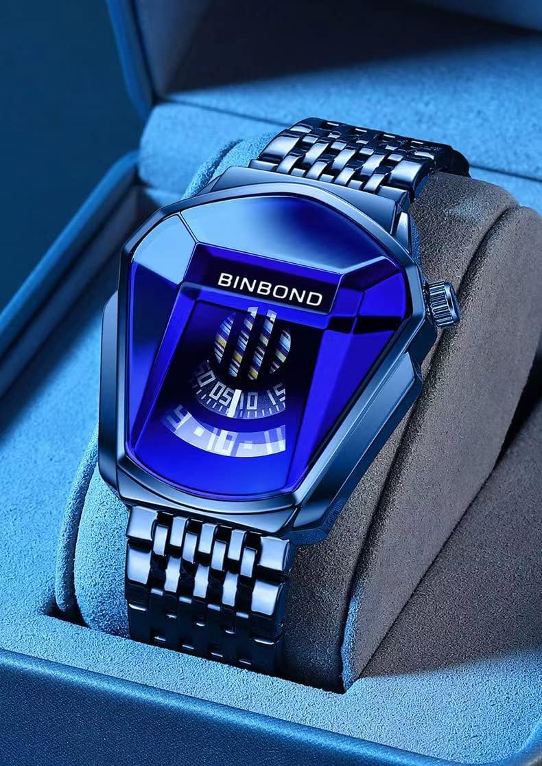 Picture of Binbond Quartz Men'S Watch Trend Market Watch Style Locomotive Concept Watch Men || Binbond Golden Quartz Men'S Watch - Watch