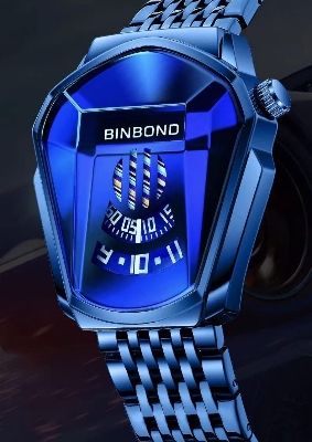 Picture of Binbond Quartz Men'S Watch Trend Market Watch Style Locomotive Concept Watch Men || Binbond Golden Quartz Men'S Watch - Watch