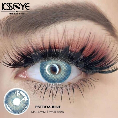 Picture of KSSEYE Pattaya Blue Color Contact Lens with Regular kit box.For Men,women/Unisex. Ksseye Pattaya Series. #pattayablue