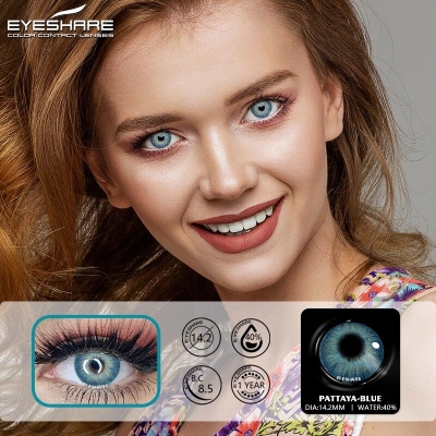 Picture of New KSSEYE Pattaya Blue Color Contact Lens with Regular Kit Box for men,women and unisex. Ksseye Pattaya Series. #pattayablue