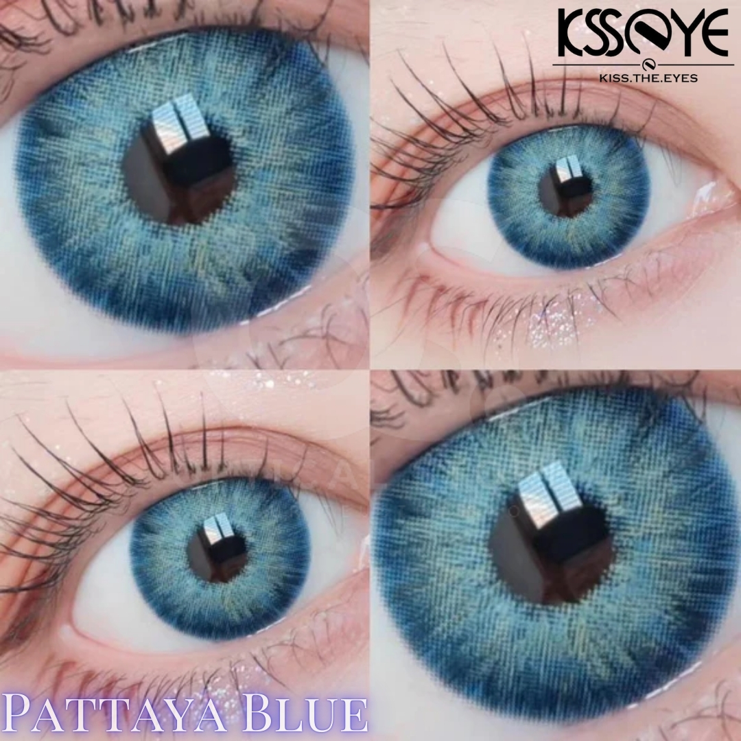 Picture of New KSSEYE Pattaya Blue Color Contact Lens with Regular Kit Box for men,women and unisex. Ksseye Pattaya Series. #pattayablue