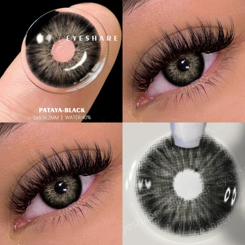 Picture of KSSEYE Pattaya Black Color Contact Lens with Regular kit box.For Men,women/Unisex. Ksseye Pattaya Series. #pattayablack