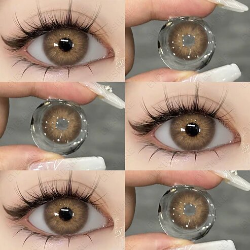 Picture of KSSEYE Pattaya Brown Contact Lens, Solution & Travel kit box(Tweezers & Applicator) #pattayabrown
