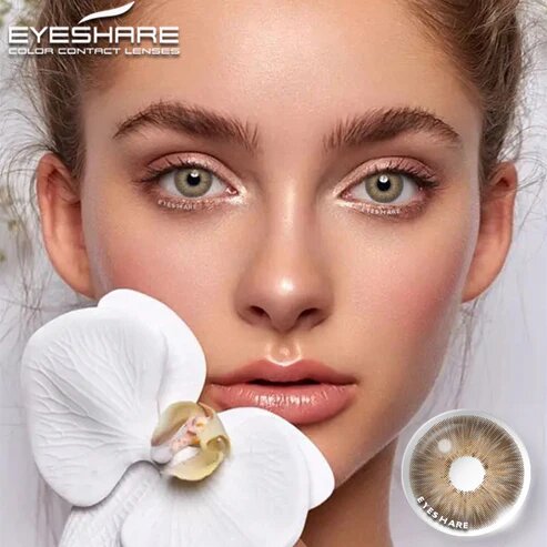 Picture of KSSEYE Pattaya Brown Contact Lens, Solution & Travel kit box(Tweezers & Applicator) #pattayabrown