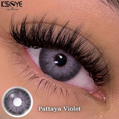 Picture of KSSEYE Pattaya Seies Color Contact Lens, With Solution & Travel kit box(Tweezers & Applicator).1 Pair Ksseye with lens accessorise (Solution & Travel Kit Box)Color Contact Lens For Eye Makeup and Cosmetics.Ksseye Pattaya Series. #pattaya