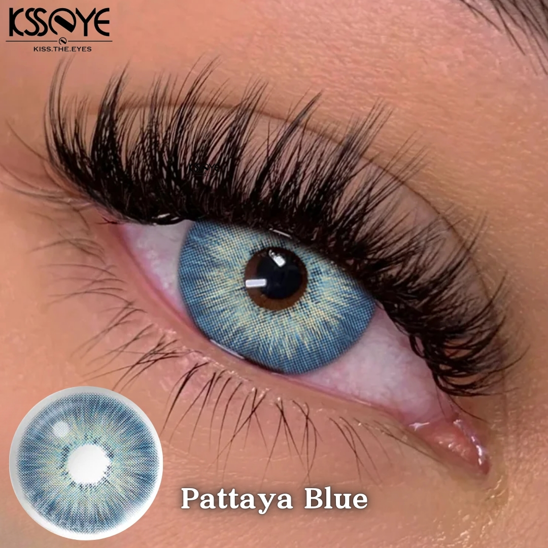 Picture of KSSEYE Pattaya Seies Color Contact Lens, With Solution & Travel kit box(Tweezers & Applicator).1 Pair Ksseye with lens accessorise (Solution & Travel Kit Box)Color Contact Lens For Eye Makeup and Cosmetics.Ksseye Pattaya Series. #pattaya