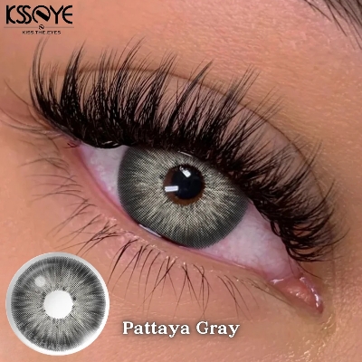 Picture of KSSEYE Pattaya Seies Color Contact Lens, With Solution & Travel kit box(Tweezers & Applicator).1 Pair Ksseye with lens accessorise (Solution & Travel Kit Box)Color Contact Lens For Eye Makeup and Cosmetics.Ksseye Pattaya Series. #pattaya