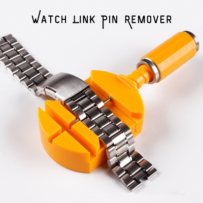 Picture of Adjustable Watch Link Pin Remover Watch Band Repair Tool Orange/Blue