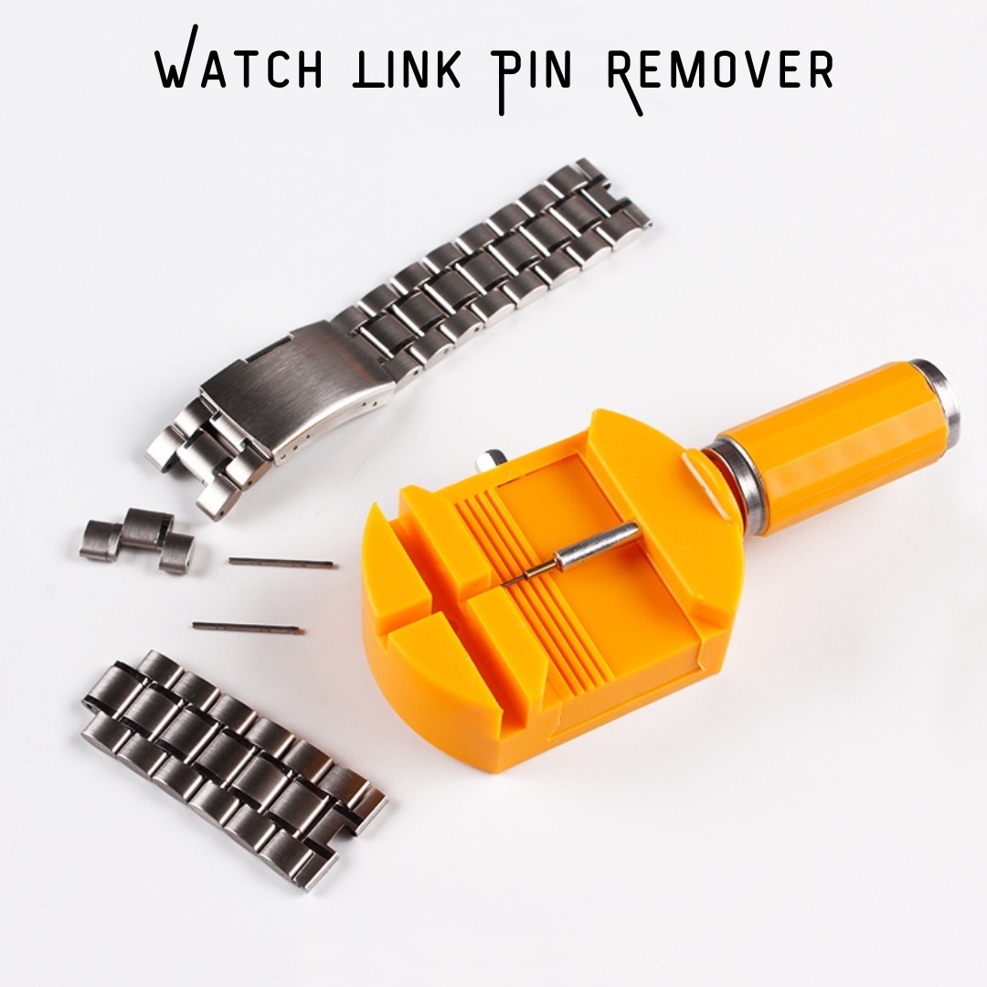Picture of Adjustable Watch Link Pin Remover Watch Band Repair Tool Orange/Blue
