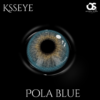 Picture of New Ksseye Pola Blue Color contact lens with 120 ml Solution,twizzer and Applicator (Travel kit box) for men & women. 1 pair Ksseye Color contact lens Combo for eye makeup and Cosmetics. Ksseye Pola/Siam Series. #pola
