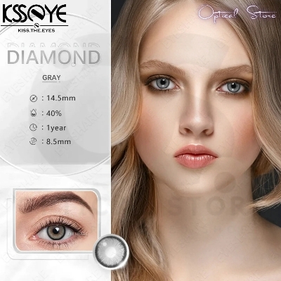 Picture of KSSEYE Diamond/Norko Gray Color Contact Lens with regular Kit Box For men & Women. Ksseye Diamond Series. #norkogray